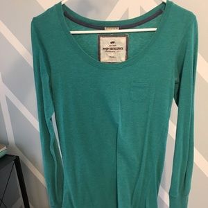 Teal long sleeve T-shirt